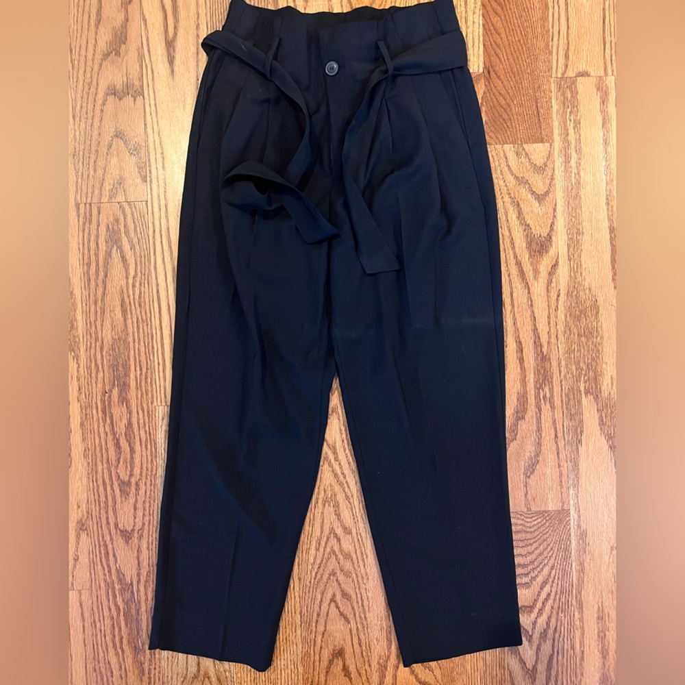 Madewell Drapey Paperbag Pants Black Sz 2